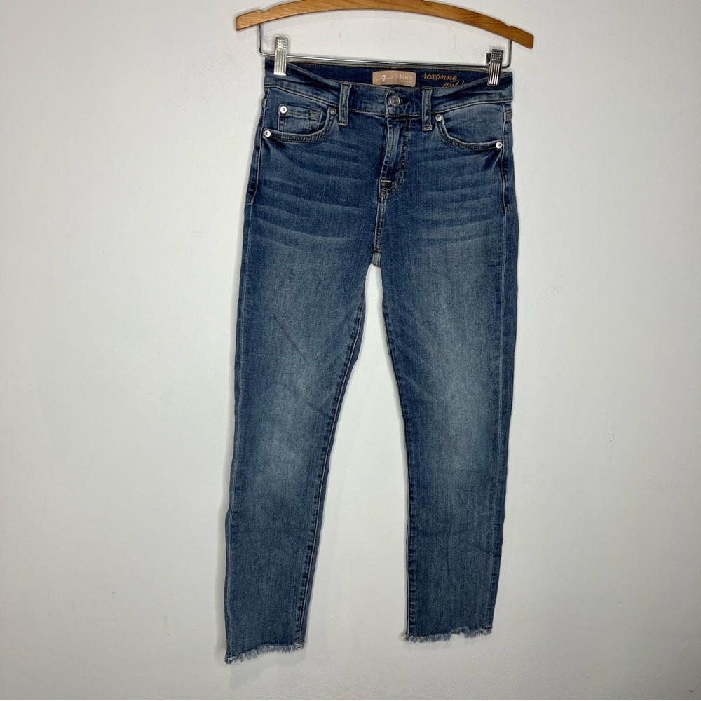 7 for‎ all mankind Roxanne ankle jeans raw hem b(air) authentic women’s size 26